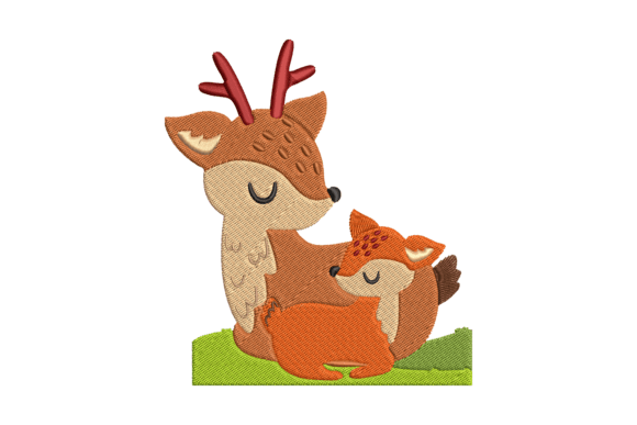 Deer Family: A Professional Embroidery Design Review