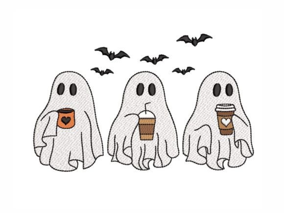 Ghosts Drinking Coffee: A Seasonal Embroidery Review